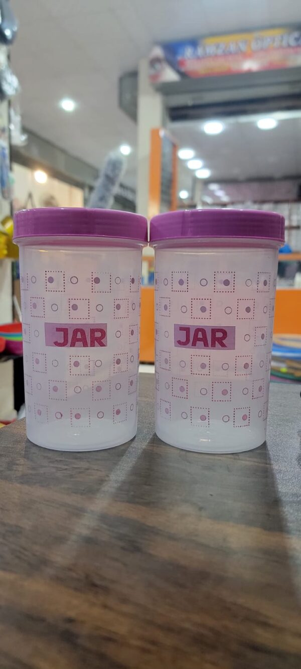 2 Pcs Plastic Jars