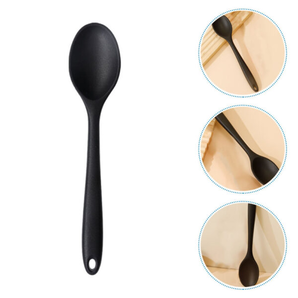 Black Stirring Silicon Spoon