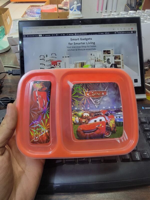 2-Compartment Plastic Tiffin Box – Convenient & Leak-Resistant