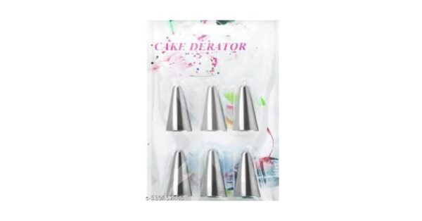 6 pcs cake decorating nozzles